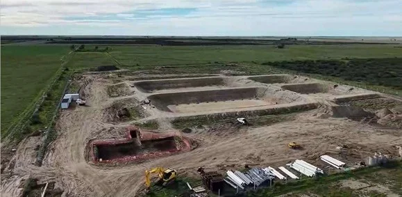 PLANTA DEPURADORA LIQUIDOS CLOACALES Vista aérea lagunas de sedimentación