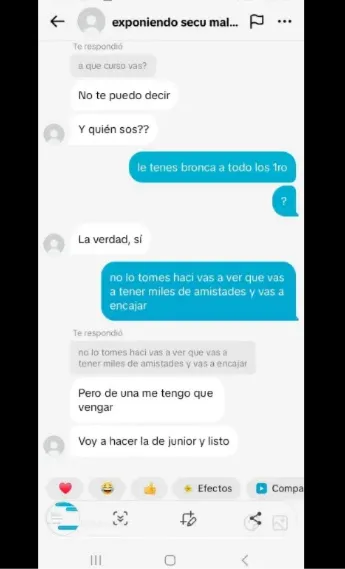 COLEGIO MALVINAS, AMENAZAS