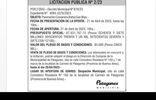 licitacion 2