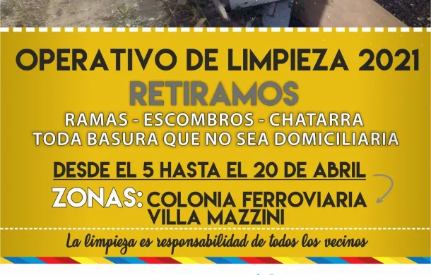 operativo de limpieza villa mazzini colonia ferroviaria