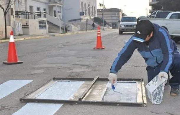 sendas peatonales demarcado