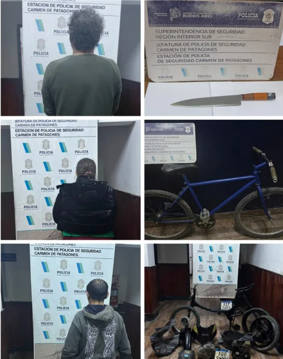 DETENIDOS ROBO MOTO BICICLETA