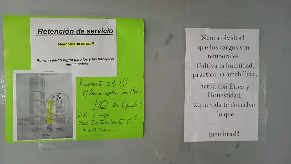 MUNICIPALES, RETENCION DE SERVICIOS, CARTELES, AFICHES