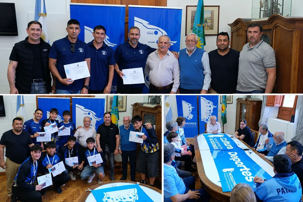 Collage de reconocimientos municipales en Patagones