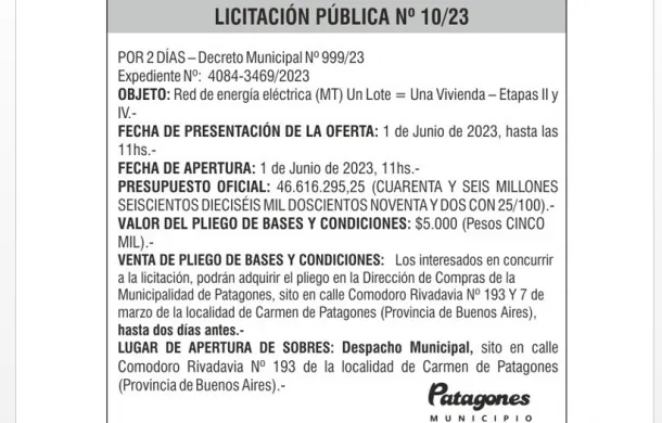 licitacion 10