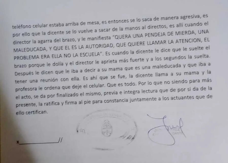 DENUNCIA POR PRESUNTA VIOLENCIA EN LA ESCUELA MEDIA 3