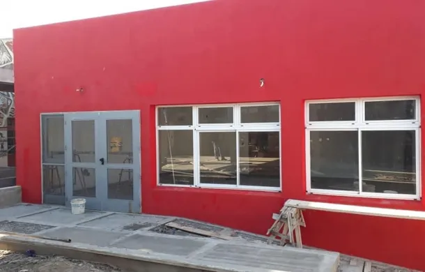 salón sum avance escuela malvinas obra construccion