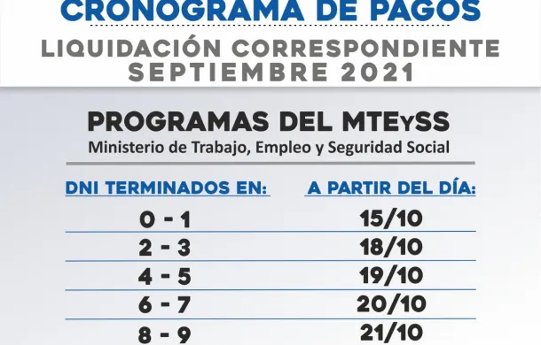 cronograma de pagos oficina de empleo