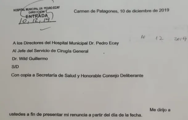 renuncia salud