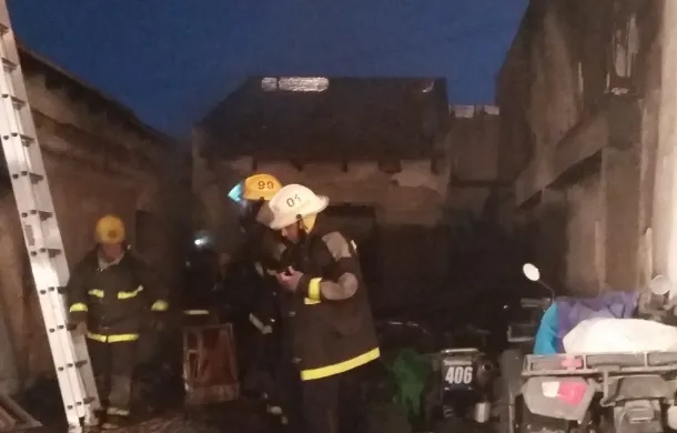taller de motos incendio