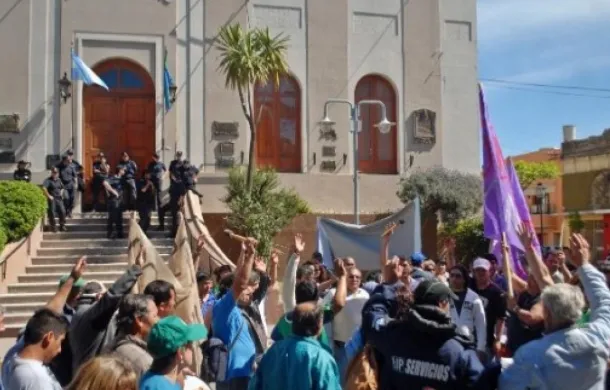 protesta empleados municipales