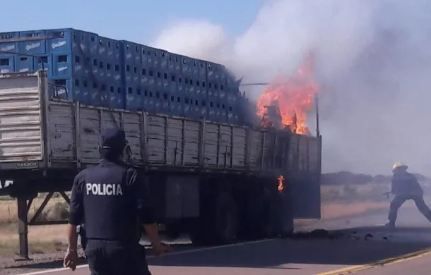 incendio cervezas camion