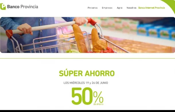 banco provincia supermercados supermiercoles