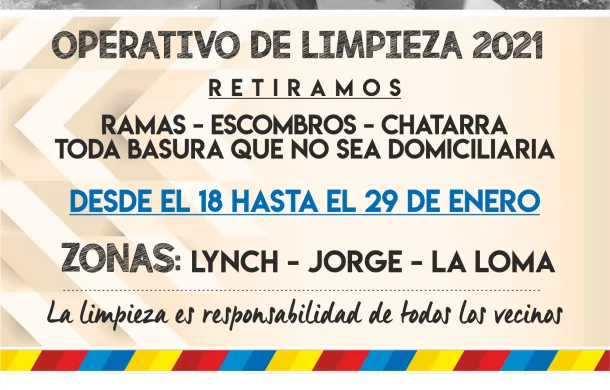 operativo de limpieza