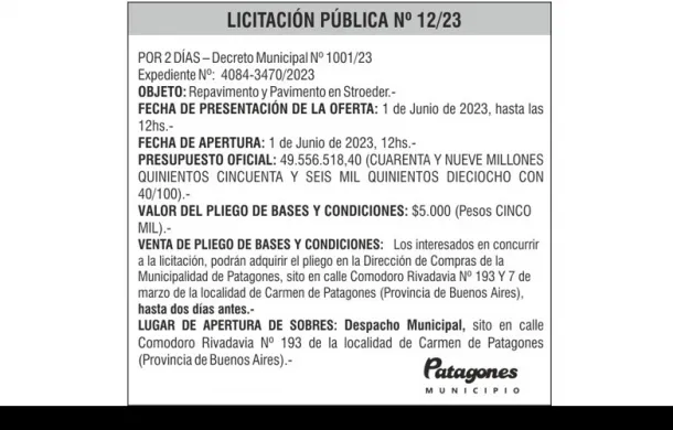 licitacion 12