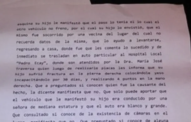 denuncia accidente