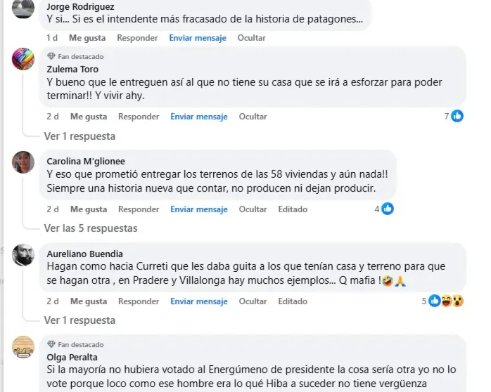 COMENTARIOS, VIVIENDAS