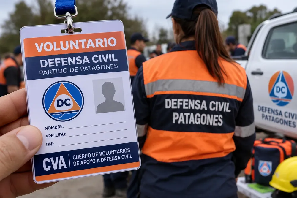Credencial de voluntario de Defensa Civil
