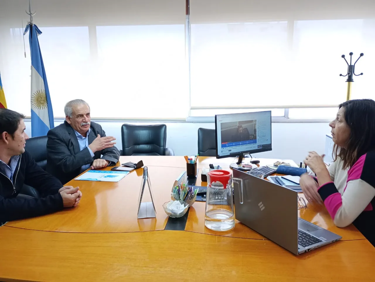 RICARDO MARINO Y CRISTIAN DUARTE JUNTO A MARTINA MORETTI