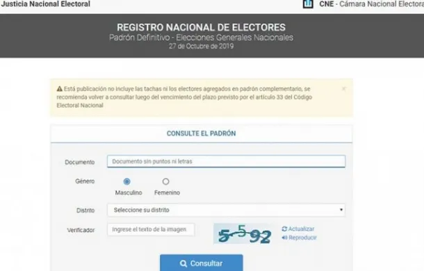 padrón electoral