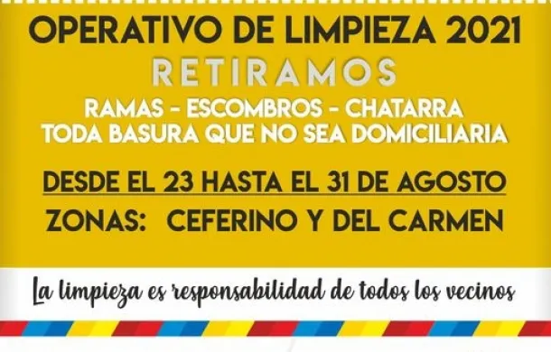 operativo de limpieza