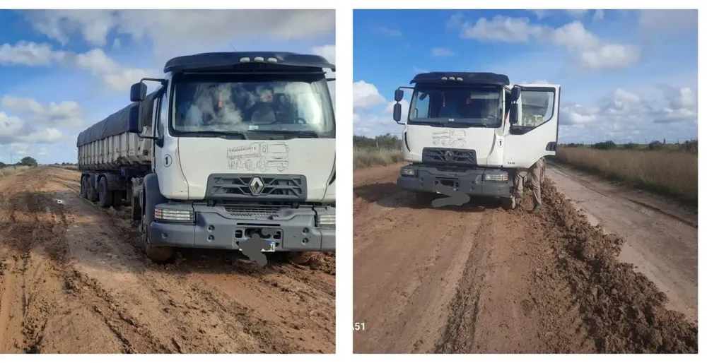 CAMION, CAMINOS RURALES, LLUVIA