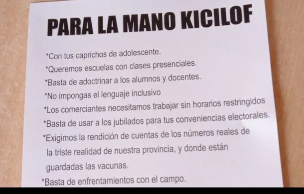 axel kicillof panfleto visita patagones