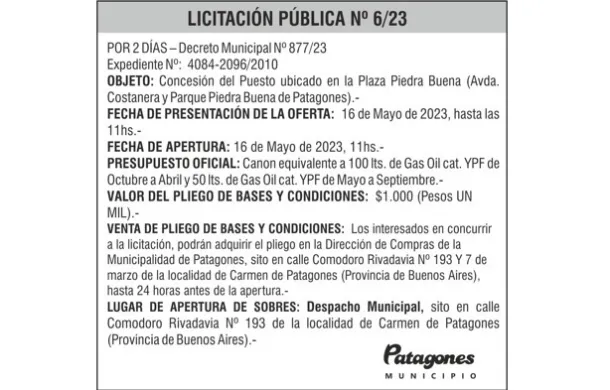 licitacion 6