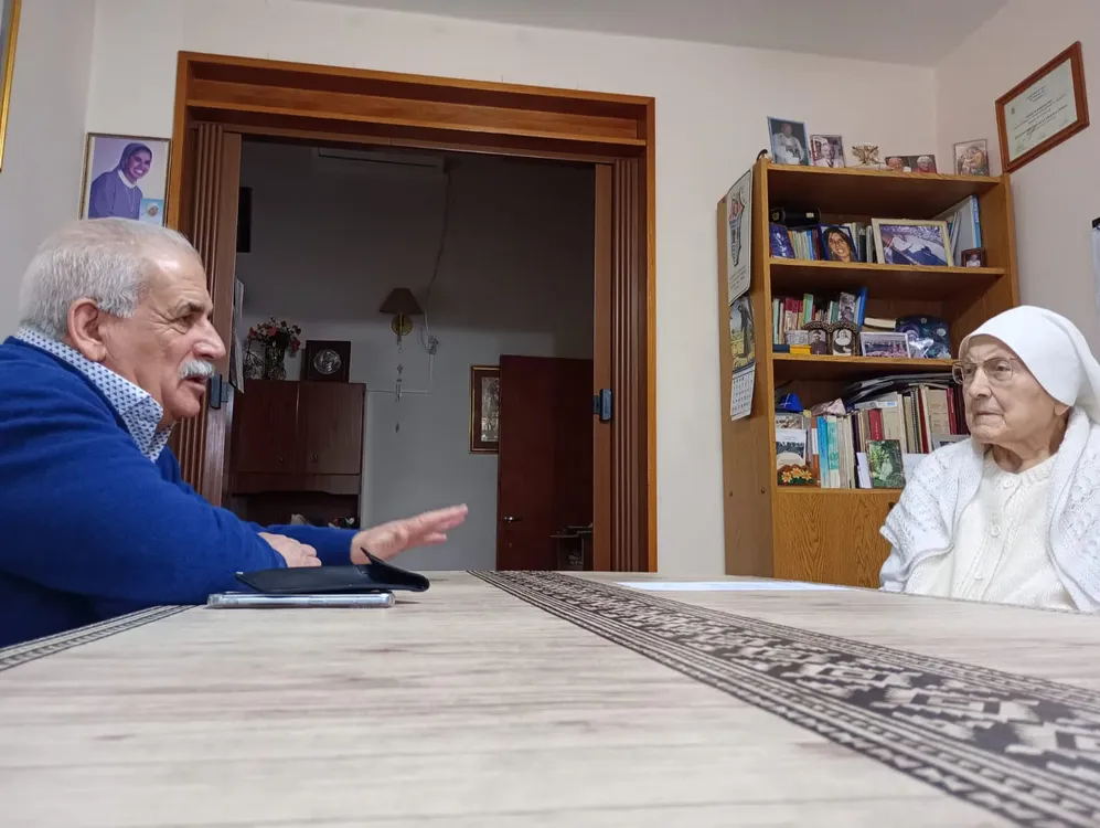 Ricardo marino con la Hermana María Pía Govoni