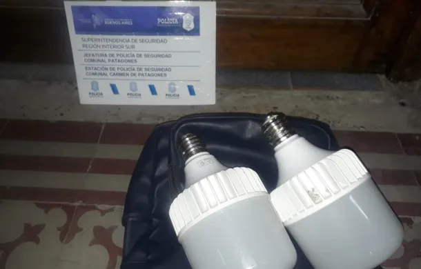 robo patagones alumbrado luminarias policia