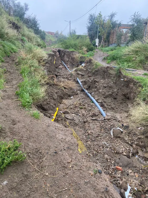VILLA DEL CARMEN CALLES ROTAS LLUVIA