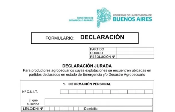 sequia emergencia declaracion jurada