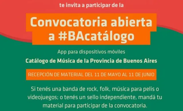 convocatoria catalogo musica