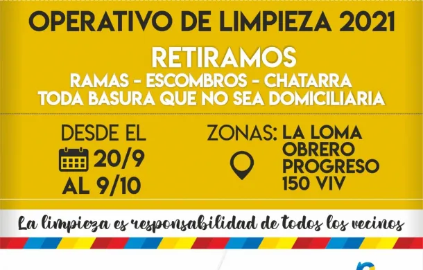 operativo de limpieza