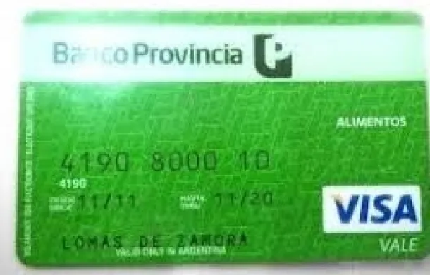 tarjeta alimentos