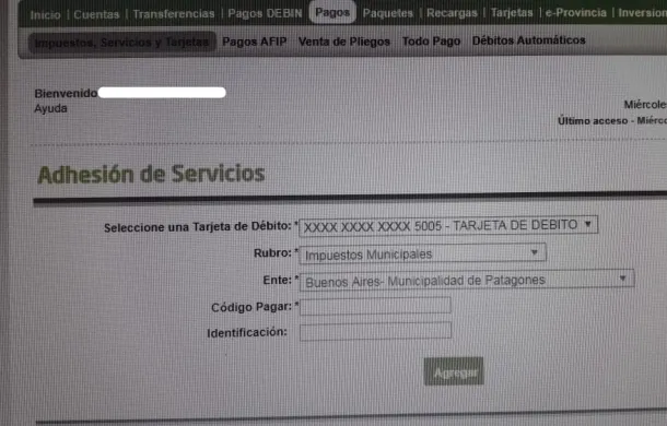 pago débito impuestos