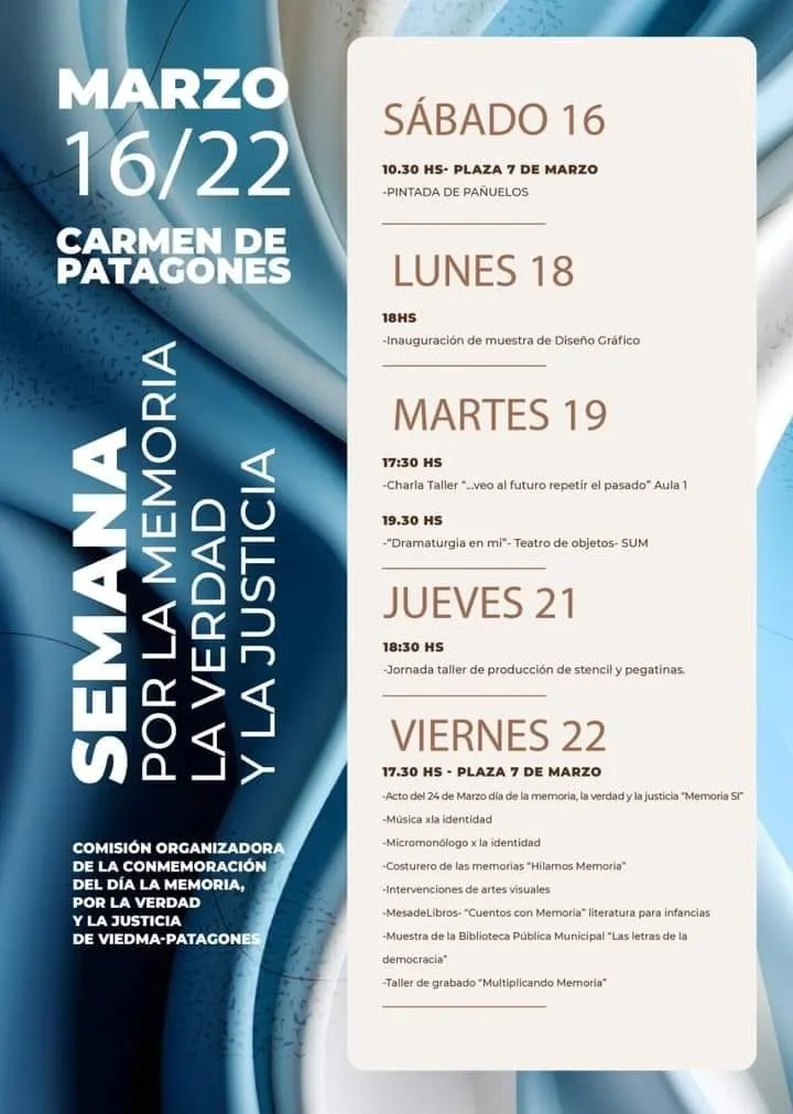 dia de la memoria por la verdad y la justicia actividades