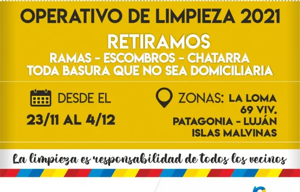 operativo de limpieza